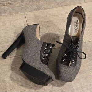 Michael Kors Oxford Gray Platform Booties SZ 8